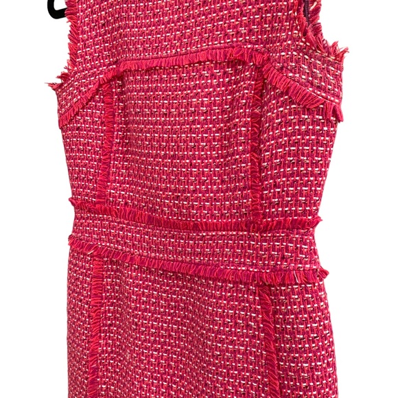 Tory Burch Women’s Petula Merlot Tweed Fringe Sleeveless Sheath Dress size 2 - Picture 4 of 12